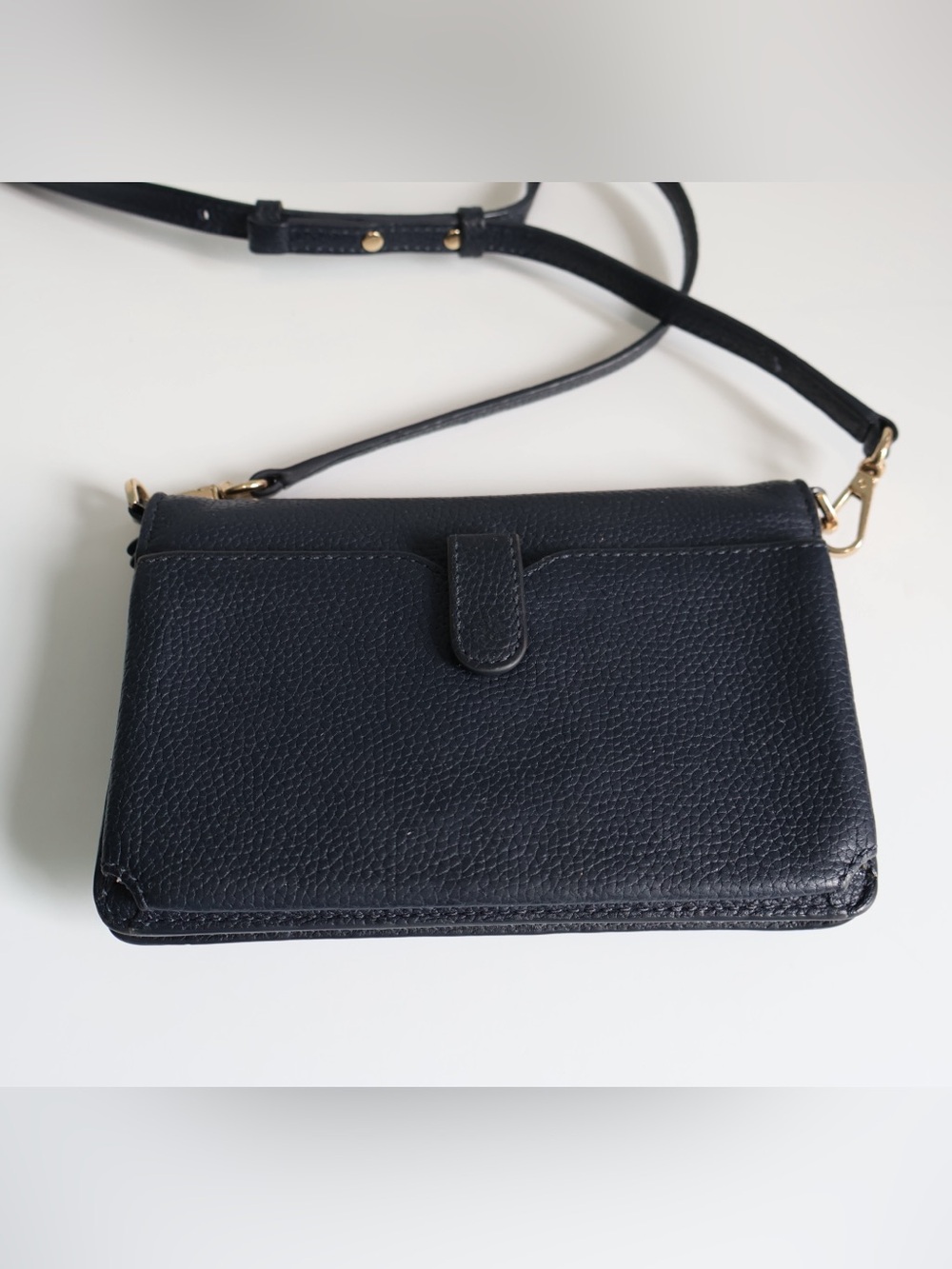 Michael Kors Mott Navy Leather Phone Carrying Crossbody Bag and Wallet - Picture 3 of 7